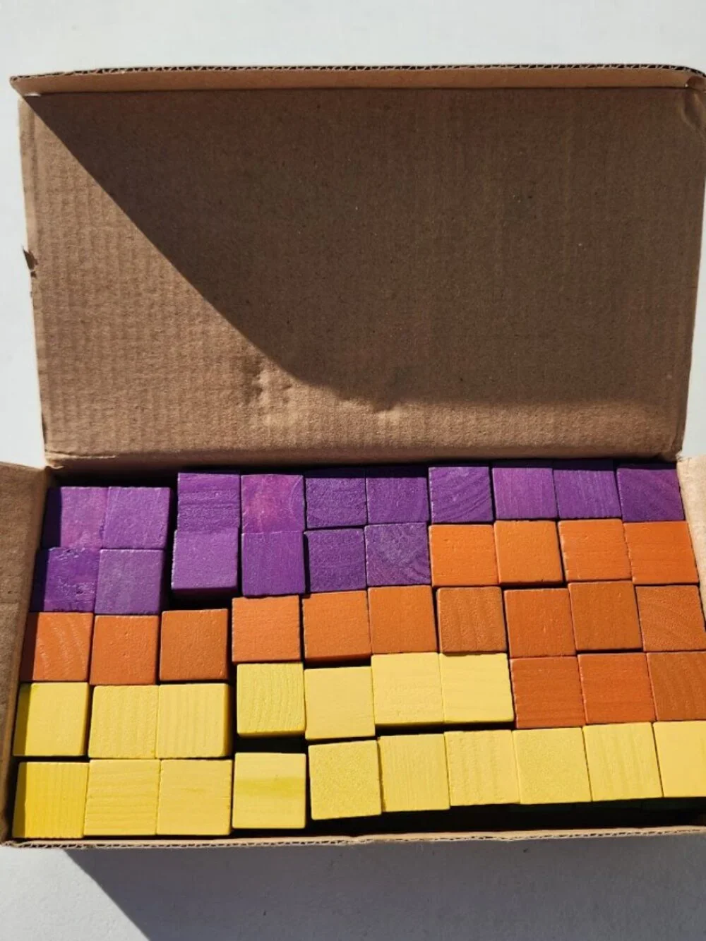 NEW Learning Resources Wooden Color Cubes 2 cm 100 Blocks 5 colors Math Manipula